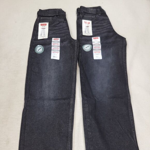 Wrangler Jeans Sz 12 Reg Boys Loose Black Denim Pants Kids Skater Lot of 2 Kid - Picture 5 of 16